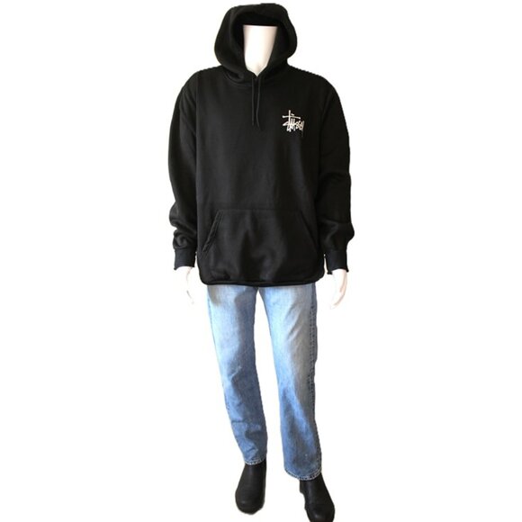 STUSSY (Replica) Unisex Fleece Hoodie, Black - Size XL - Picture 9 of 9